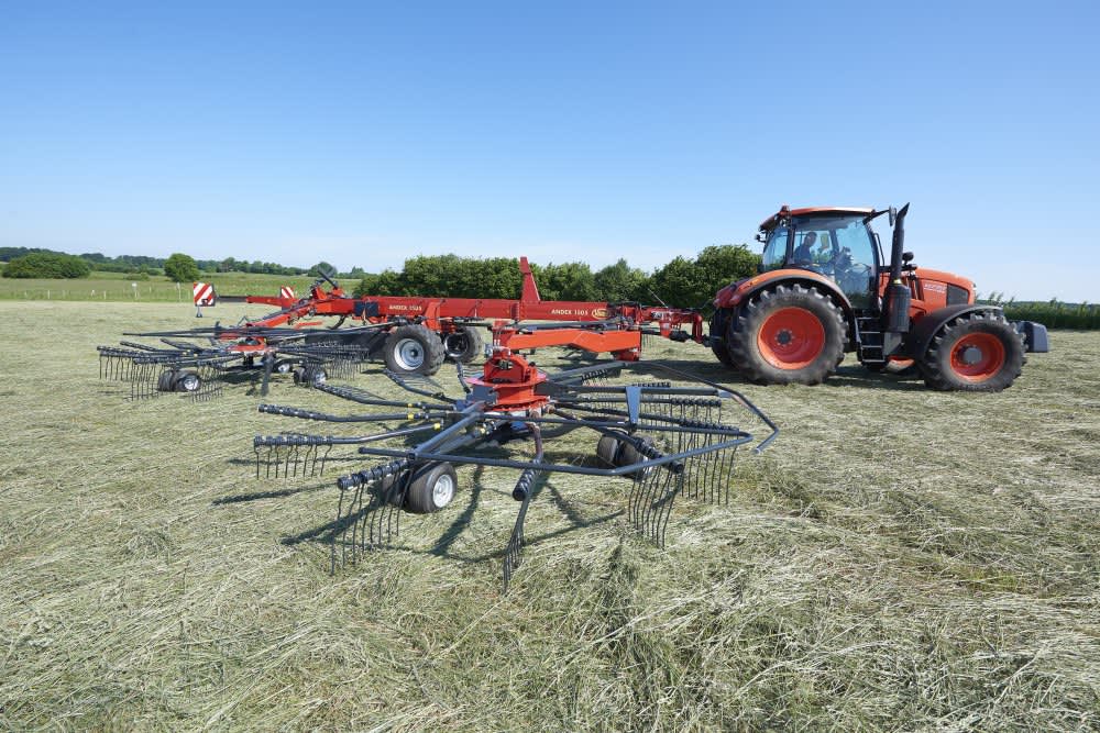 Four Rotor Rakes - VICON ANDEX 1505, ProLine Gearbox, Adjustable Working Width, Manoeuvrabal, Optimal Ground Pressure, ISOBUS Control and GEORAKEv