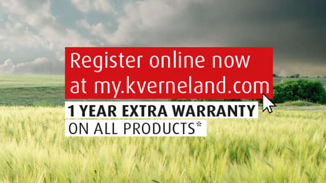 Get the most out of the purchase of your new Kverneland machine!