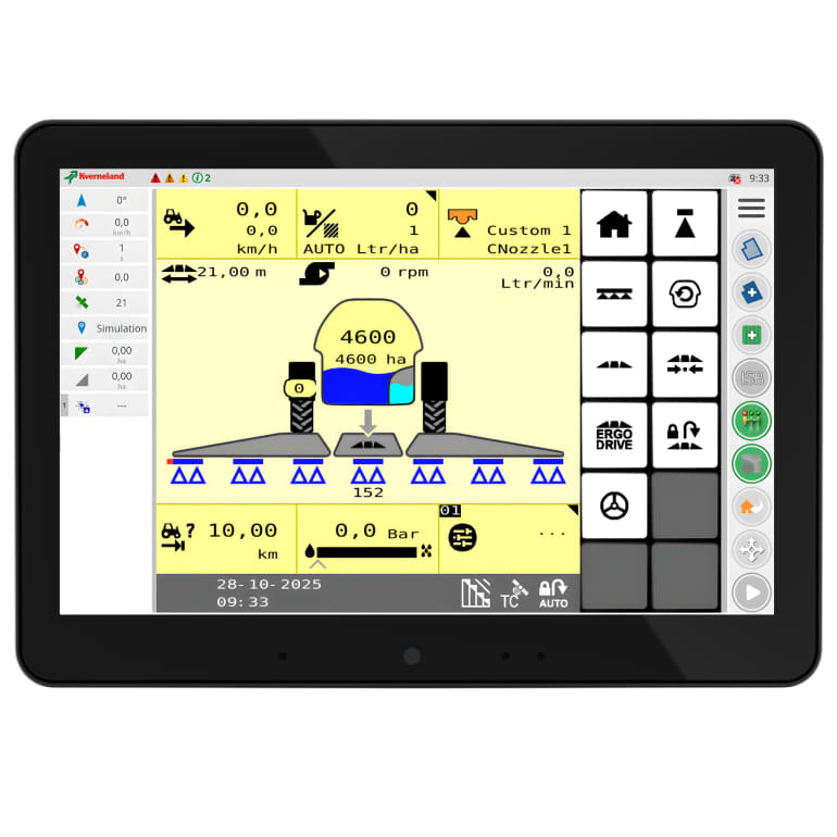 Kverneland - iXspray - user interface