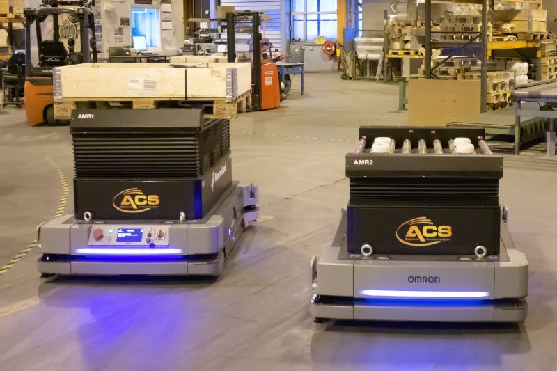 AGV robots at the Klepp factory, Kverneland Group