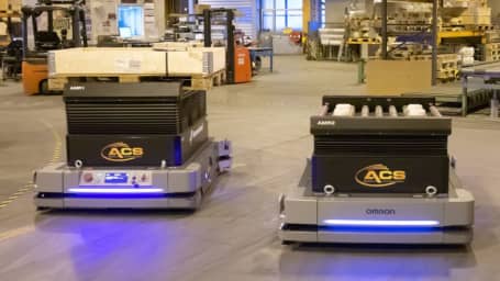 AGV robots at the Klepp factory, Kverneland Group