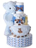 Baby Boy and Bears Diaper Cake by Lil' Baby Cakes