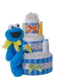 Cookie Monster Neutral Diaper Cake