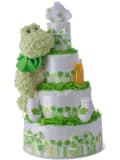 Fuzzy Frog Baby Diaper Cake by Lil' Baby Cakes