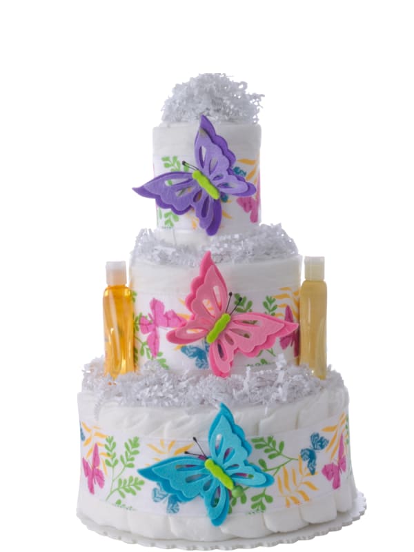 butterfly diaper cake