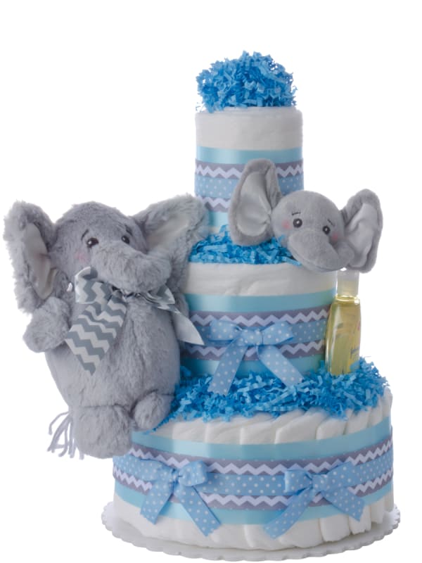 Lil Baby Cakes Elephant Friend 3 Diaper Cake