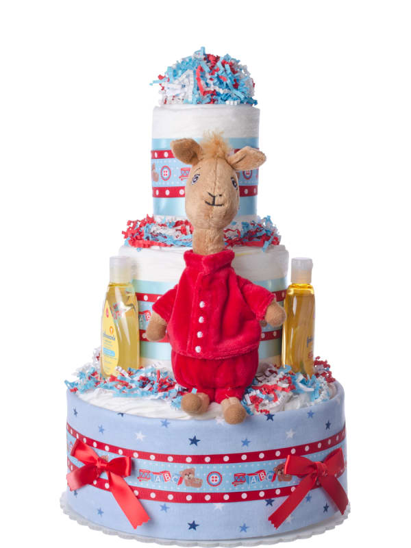 Llama Llama Baby Boy Diaper Cake