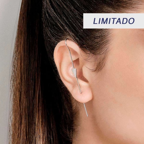 Brinco Rommanel Ear Climber com Símbolo Geométrico 326900