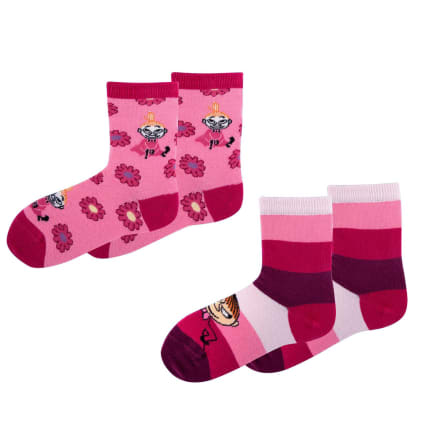 Muumi Kukka-Myy-sukat 2 kpl pinkki