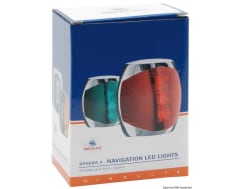 Sphera II LED Navigation Lights up to 20 m, Mirror-Polished Stainless Steel Body - 112,5u00b0 right green