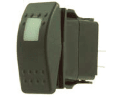 Rocker Switch (Single Square) - Single square Illuminated IP67 Rocker Switch (on)-off (with actuator)