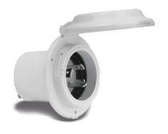 Inlet, 16A 230V, Round, White