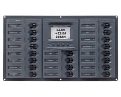 12v Dc Circuit Breaker Panel 20 Way Horiz Digi Meter (903-DCSM)