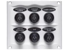 Compact Marine Waterproof Panel 6 Switch Wht (900-6WPW)
