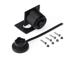 IP68 - Specified Pin Variant Bulkhead Socket and Cap Kit. Screw Connection. Supplied with Stainless Steel Fixing Screws. - 2-Pin