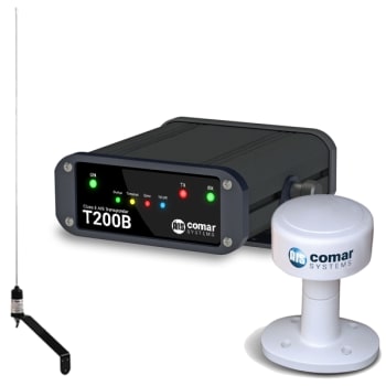 T200B Class B AIS Trans AG100 GPS & AV100 S/steel Whip Ant