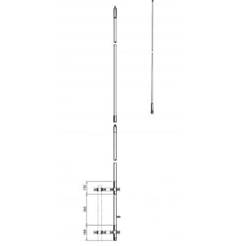 7.5m Transmit/Recieve Whip Antenna for LF,MF and HF Bands SSB (HF7500)