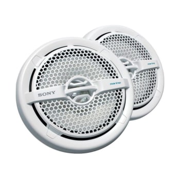 MP1611 16cm (6.5 Inch) Dual-Cone Marine Speaker 140W White (Pr) IPx5 (XSMP1611)