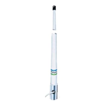 2.4m VHF Antenna White Fibreglass Economy - Chromed Brass Ferrule