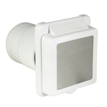 Inlet, 50A 125/250V, Square, White