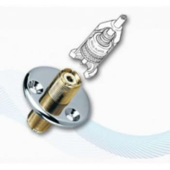 Coaxial Feed Thru' For Deck Or Wall