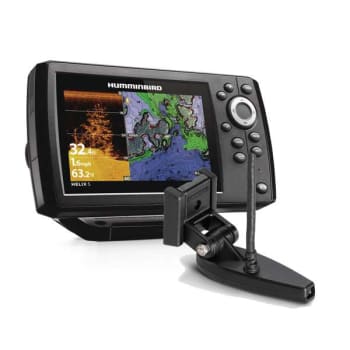 Humminbrid Helix 5 DI (Down Imaging) G3 Plotter / Sounder (Metric) With Transom Mounted Transducer (411670-1)