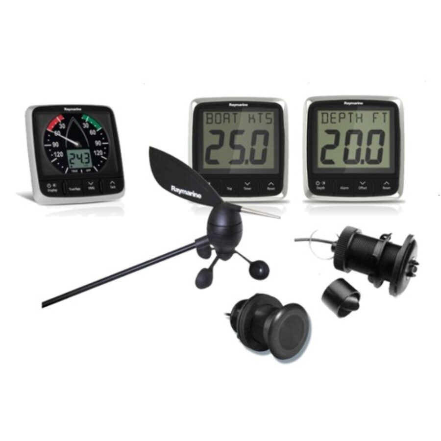 RAYMARINE i50 & i60 Wind / Speed / Depth - 3 x Instrument c/w Txd Packs