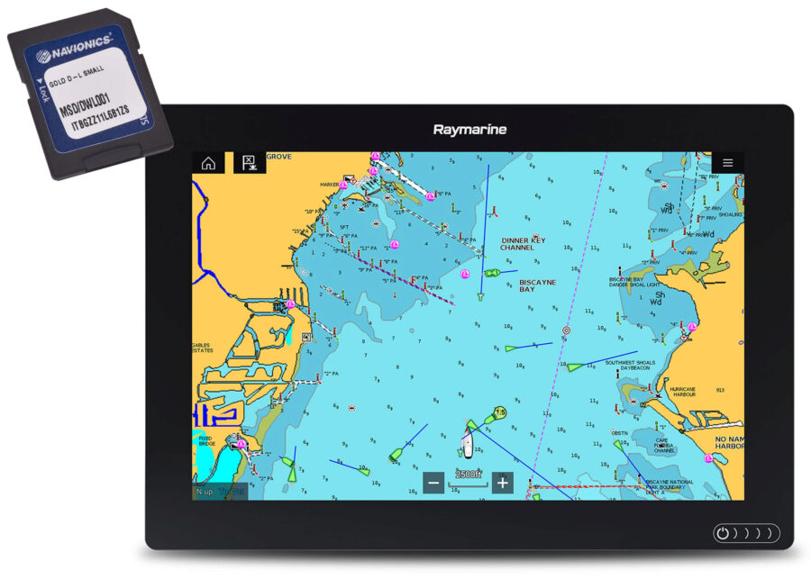 Axiom 12 RV - 12 Inch MFD With RealVision 3D Sounder (No TR) & Navionics+ Small Download Chart