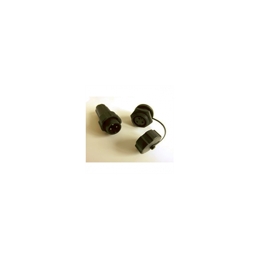3Pin Plug/socket pair (inc. protective cap for socket)