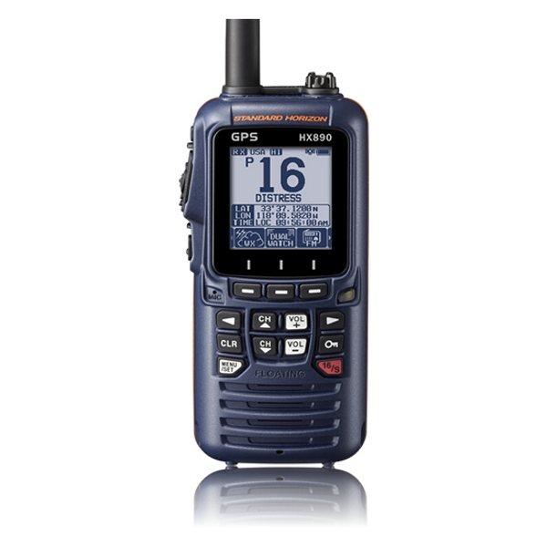 HX890E Class H DSC Handheld VHF With GPS - Navy Blue