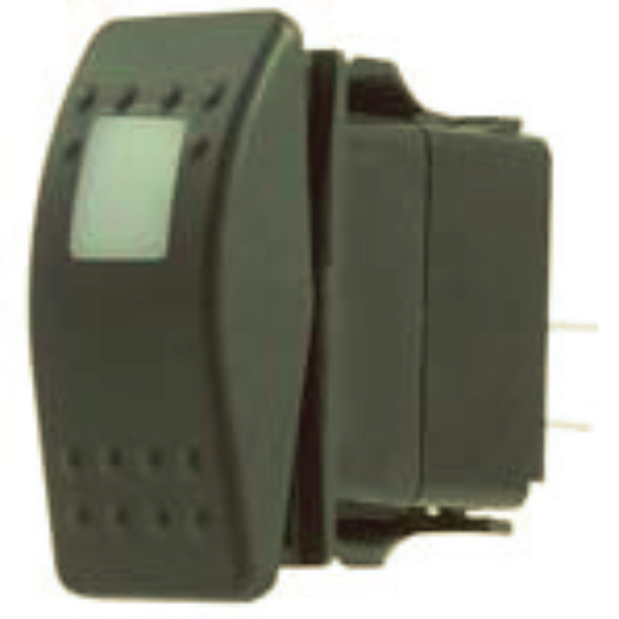 Rocker Switch (Single Square) - Single square Illuminated IP67 Rocker Switch (on)-off (with actuator)