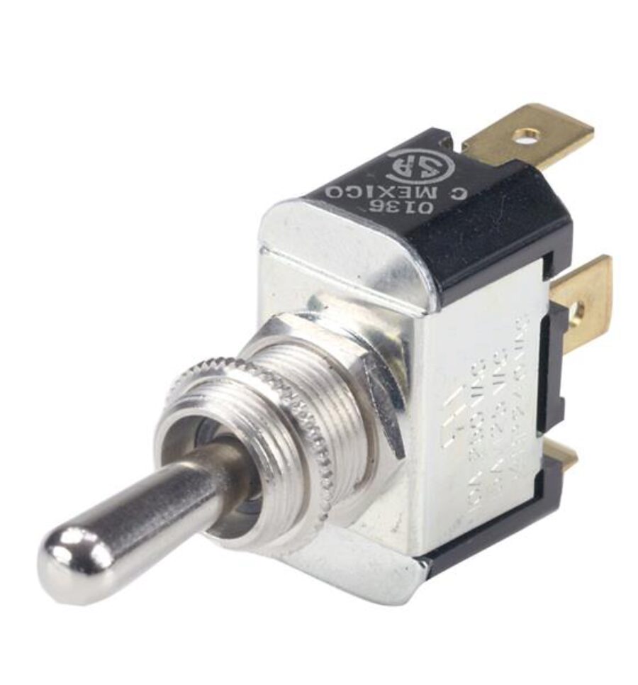 Nickel Pltd Brass Toggle Switch Sp/dt On(mom)/off/on (555025)