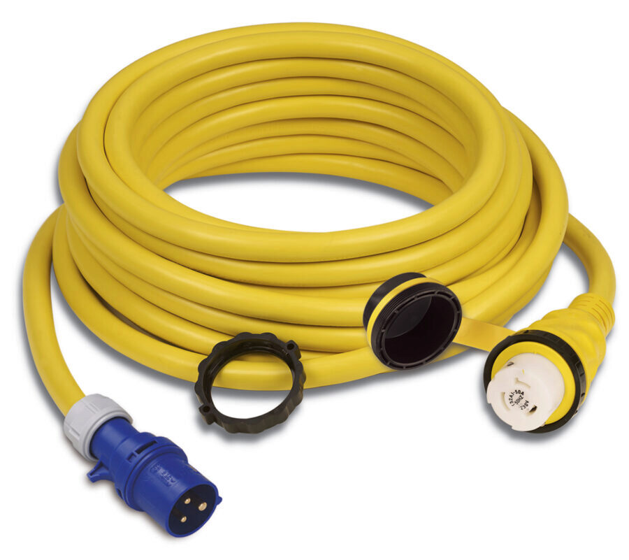 Cordset, 32A 230V, 15M, With European Plug, Yellow