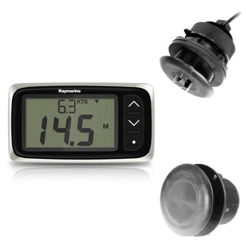 RAYMARINE i40 Bidata Pack c/w P371 + P7 Speed / Temp / Depth Thru Hull Txds (E70145)