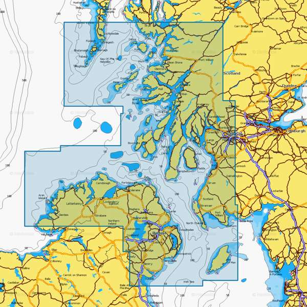 Gold Small Chart - SD / Micro SD - 5G824S Ireland North & Scotland West (100.5G824S)