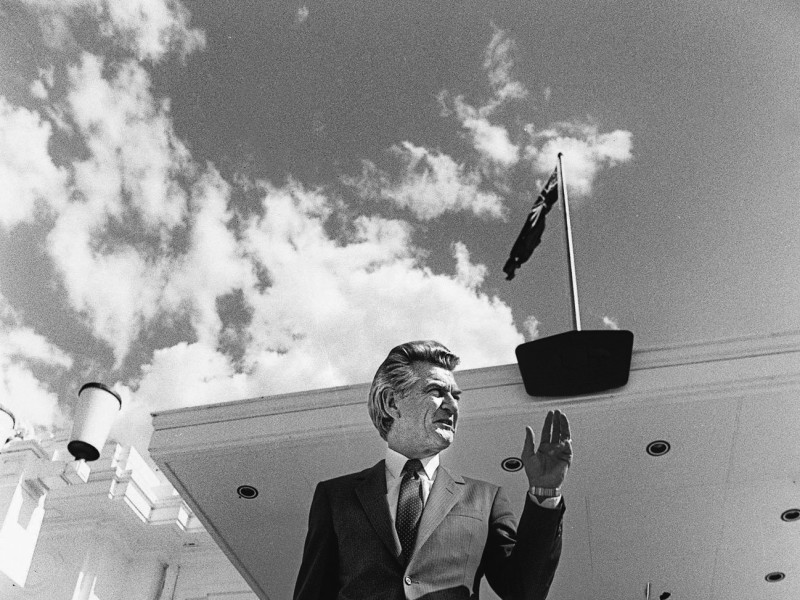 Reflections of Bob Hawke in Old Parliament House