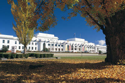 Old Parliament House during autumn.