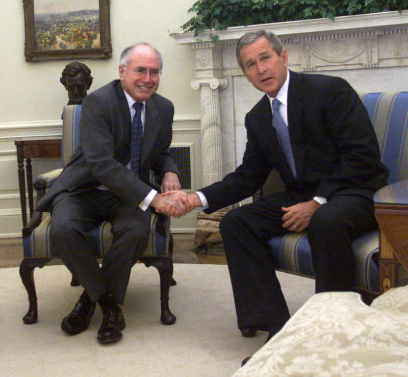 John Howard and George W Bush