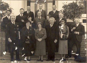 Joe Lyons with members of his government (and others), outside Parliament House, Canberra. Museum of Australian Democracy collection.