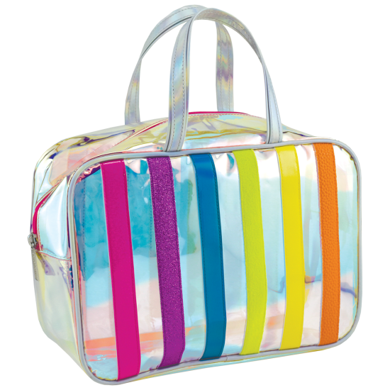 striped carry on luggage