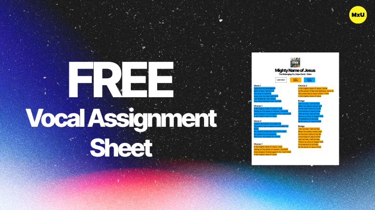 Free Worship Vocal Assignment Sheet