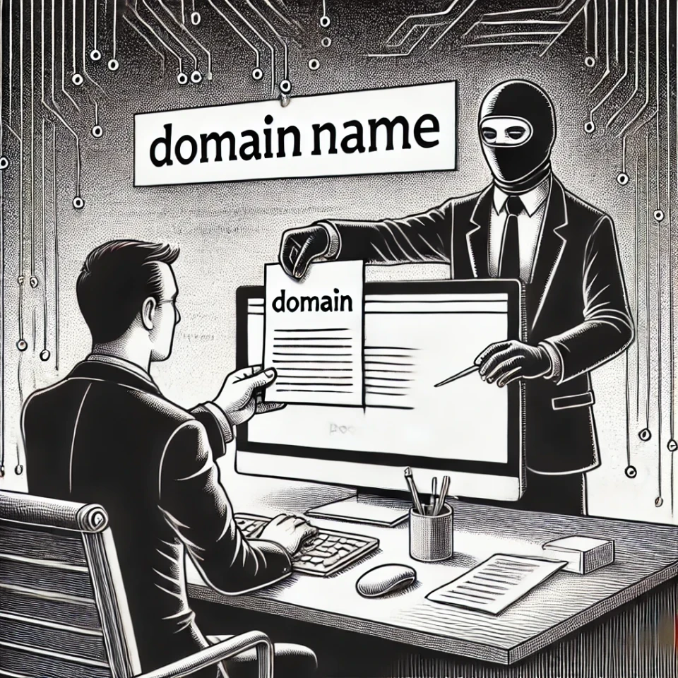 Image depicting purchase of a stolen domain name