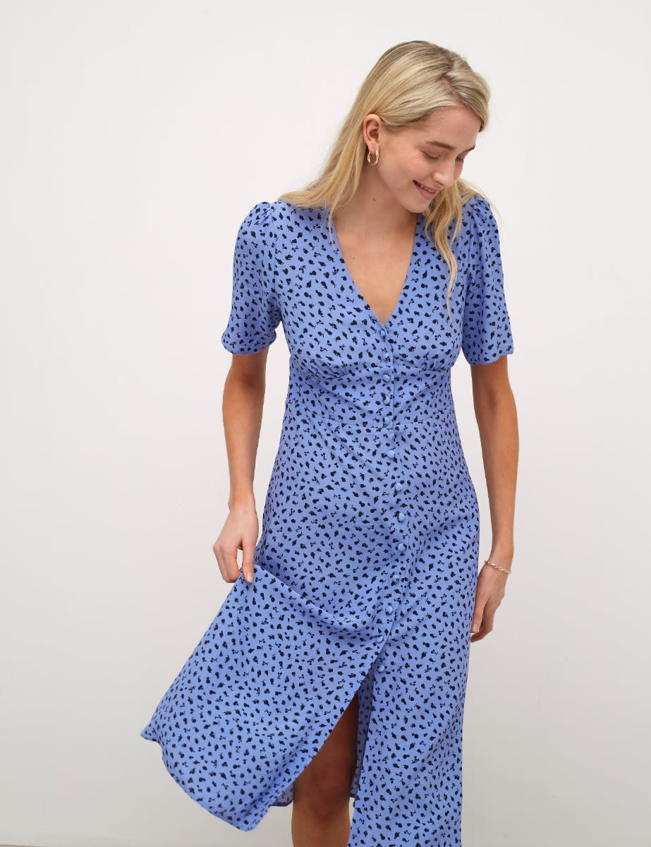 Hattie Fruit Blue Alexa Midi Dress