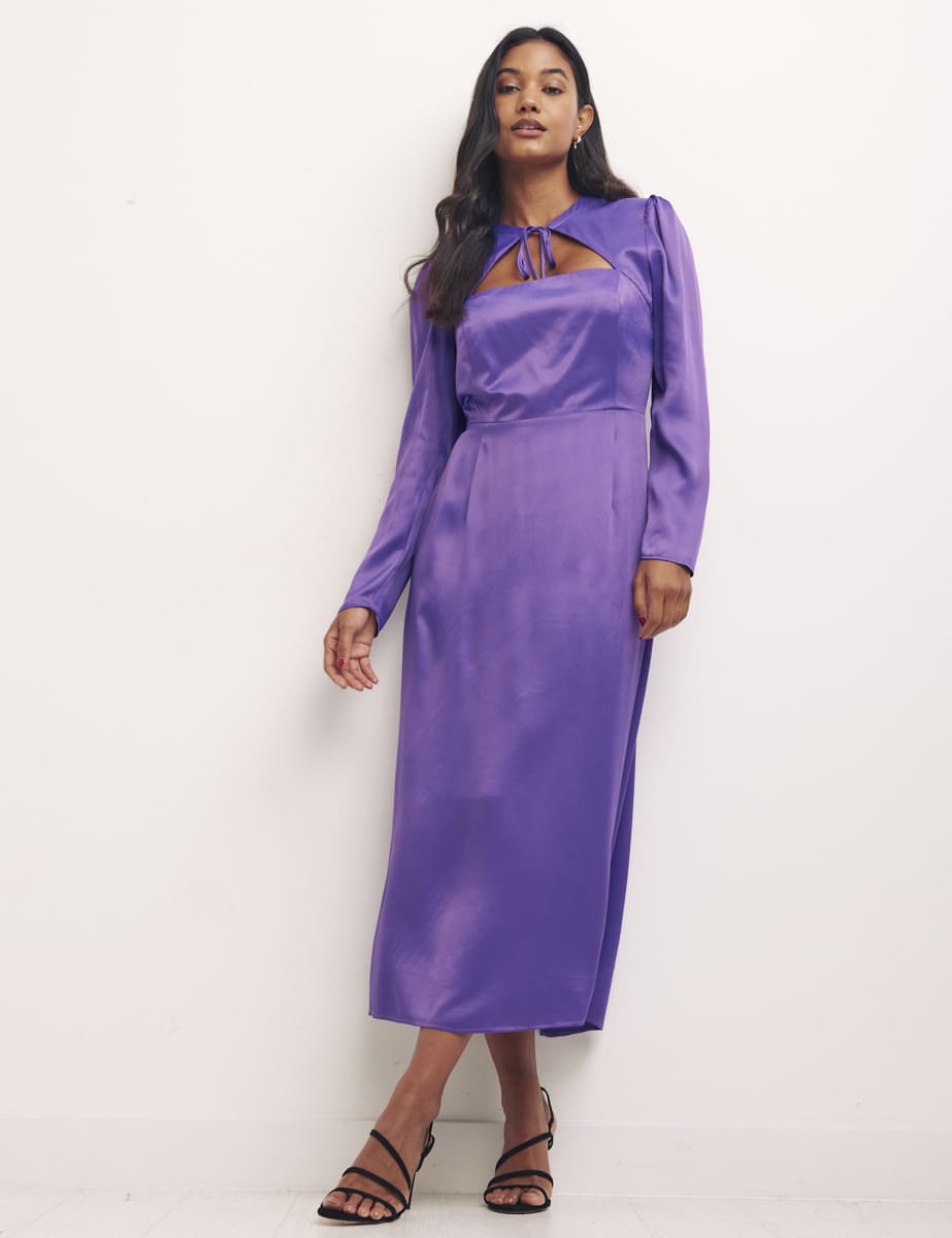 Purple Kellie Midi Dress