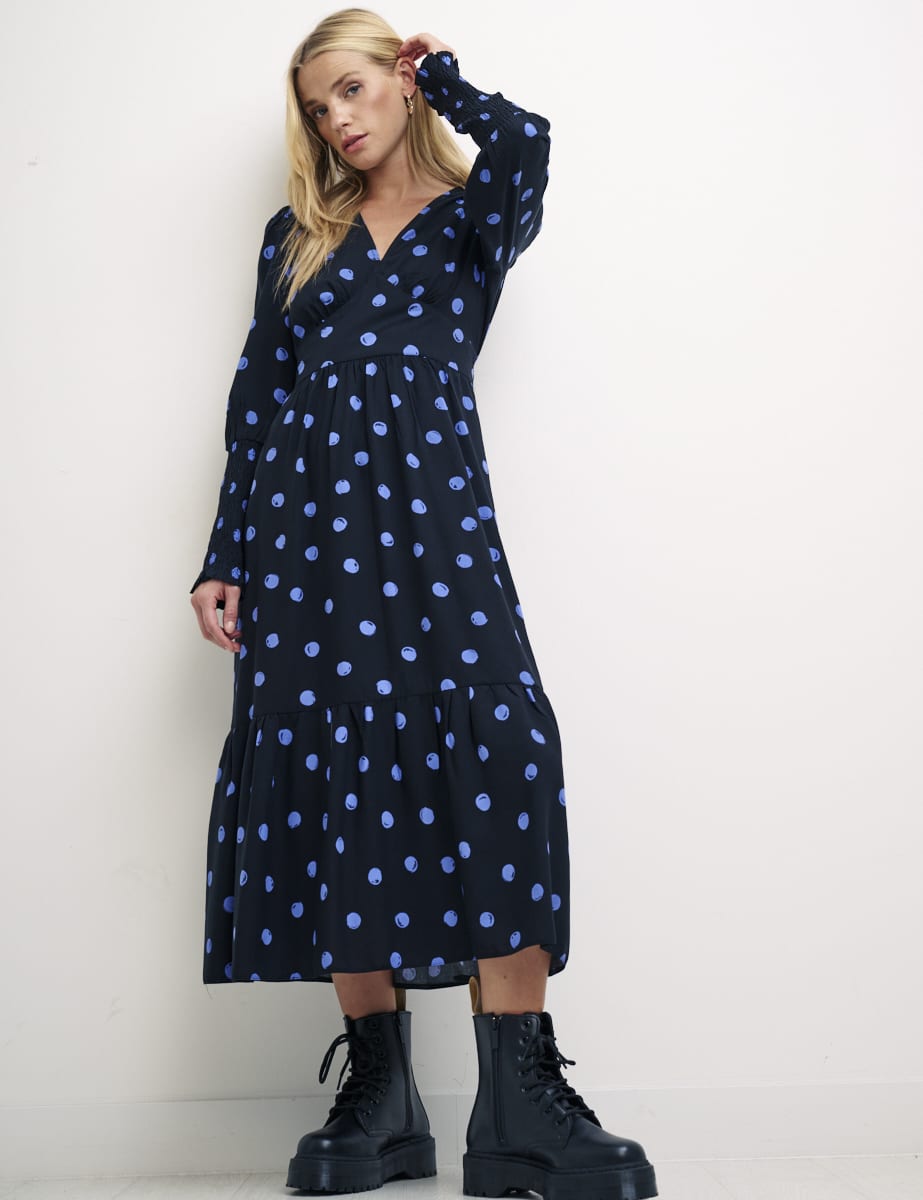 Blue Spot Cara Midi Dress