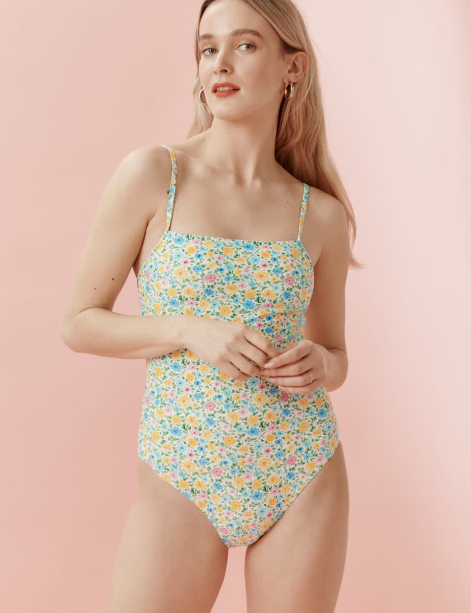 Ditsy Floral Quinn Square Neck Swimsuit