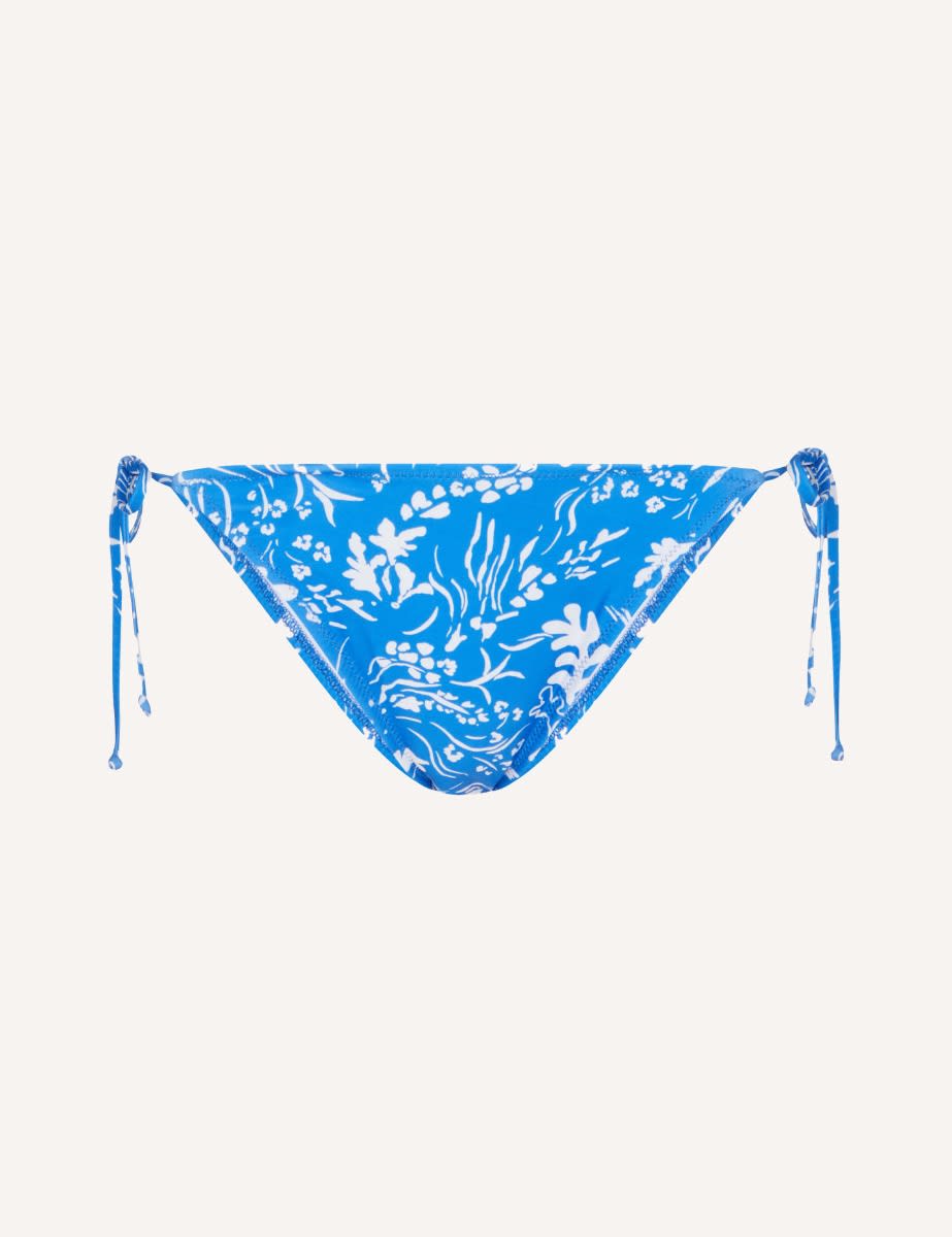 Blue Retro Print Georgia Tie Side Bikini Brief