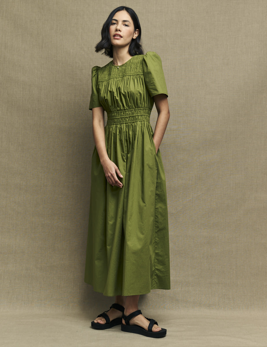 Olive Green Natalia Midi Dress