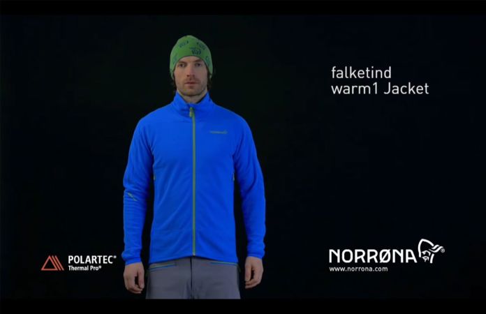 Norrona falketind warm1 jacket with polartec stretch fleece for men