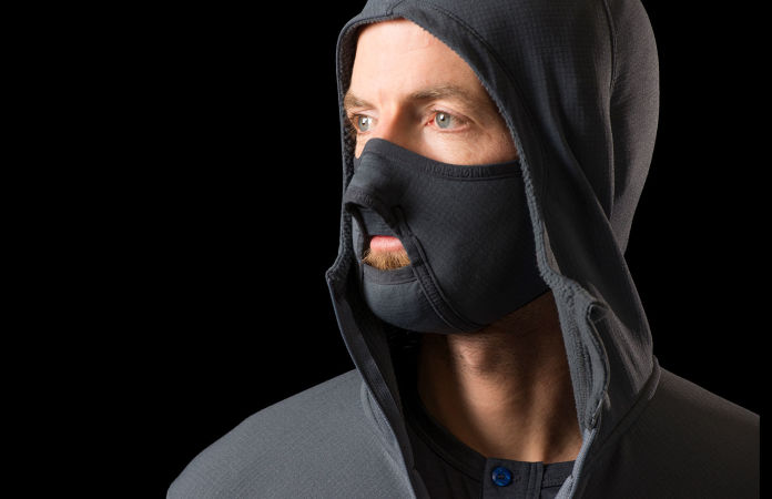 Norrøna lyngen hoodie with integrated face mask